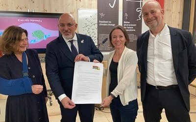 Let’s Go Zero coalition, representing 700 UK schools, meets with Secretary of State for Education to demand support for school climate action.
