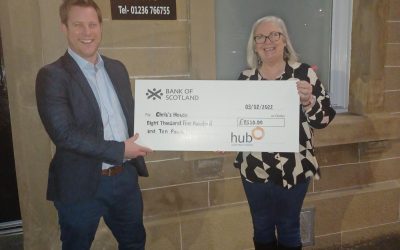 hub South West raises £8510 from its festive appeal on behalf of Wishaw-based charity, Chris’s House